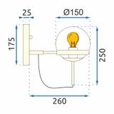 Wandlampe APP910-1W E27