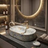 Umyvadlo na desku REA Marcela 60 Ruststone