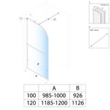 Tuš zaslon Rea Sky Brush Gold 120