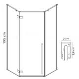 Dušikabiin Rea DIAMOND 100x100 GOLD