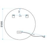 Miroir LED 80cm MMJ BRUSH  GOLD