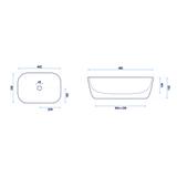 Umývadlo na dosku REA BELINDA - čierno-biele