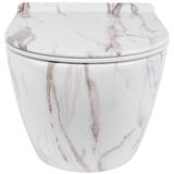 Carlos Flat Rimless Aiax Kiiltävä seinälle ripustettava wc-istuin