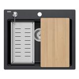 гранитная мойка KURT 110 WORKSTATION Black Dotted