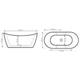 Свободностояща акрилна Вана Rea Ferrano Slim 170