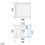 Set mobilier de baie cu lavoar Gama T25023 HHL 50CM