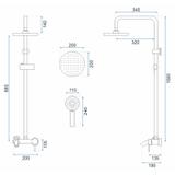 Kit de douche Rea Luis Gold Brush