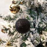 BOMBKI CHOINKOWE CZARNE 100SZT KL-21X04