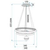 Deckenleuchte G143-CP 50cm GOLD