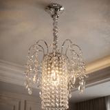 Кристална висяща лампа SWE089-CP 30cm CHROME