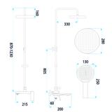 Shower set Rea Prime Brush Gold