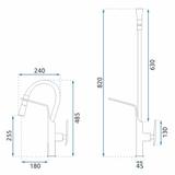 Rubinetto da cucina Rea Castor Copper Brush