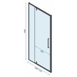 Přístěnná sprchová kabina Rea Rapid Swing Black