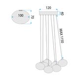 Hängelampe MS020-7CP Black