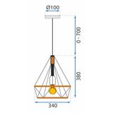 Deckenlampe geometric loft ROPE APP679-1CP