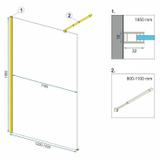 Душевая стенка Rea Aero Gold N 120 Walk In + EVO