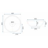 Lavatório de apoio Rea Marina Azul