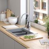 Granite sink KURT 110 WORKSTATION Grey Metallic