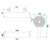 Shower faucet REA Arcos Titan
