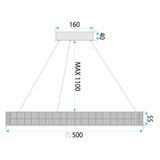 Lampe LED MS005-CP 50cm CHROME