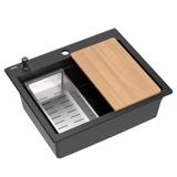évier en granit KURT 110 WORKSTATION Black