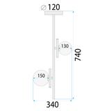 Hängelampe APP1666-2CP Gold