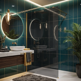 Stena za prhanje Rea Flexi Grey / Brush Gold 120