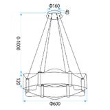 LAMPA SUFITOWA WISZĄCA G151-CP ZŁOTA