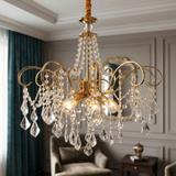 Lampa Wisząca z Kryształami SWE081-CP 60cm Złota