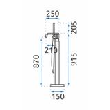 Volně stojící vanová baterie REA CARAT - černá