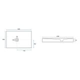 Dušo irklavimo baseinas Rea Juoda Rock 80 x 120