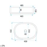 Umywalka nablatowa Rea Margaret Black