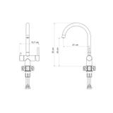 Kitchen faucet REA Caren BRUSH NICKEL