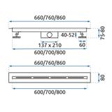 Odpływ Liniowy REA FILO Stal szczotkowana 60