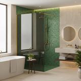 Tuš zaslon Rea Flexi Grey / Gold 130