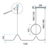 Lampe LED LHJ022-CP 120 cm GOLD