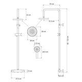 Dušas komplekts ar termostatu CALANI DAYTON CHROME