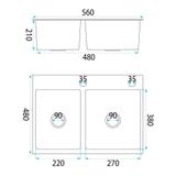 Oceľové umývadlo Toby BRUSH STEEL