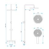 Duschgarnitur Rea Foss Clif Black