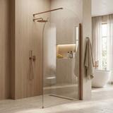 Ścianka prysznicowa Walk-In Rea Heaven Brush Copper 110