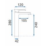 Bathroom faucet REA Hass Gold High