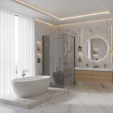 Kabina prysznicowa Walk-In Rea Flexi Grey / Tytan 90