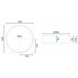 Nadgradni umivaonik Rea Cristal Transparent 39