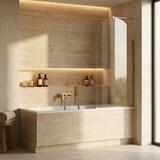 Bathtub screen Rea Travis Gold Brush 80