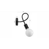 Wandlampe Metall Loft PARADISE Black 392199