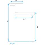 Βρύση νιπτήρα REA PIXEL Chrome Ψηλό