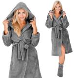 Bathrobe Nancy Grey + Socks S/M
