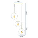 Hängelampe Kugel Gold APP656-3CPR