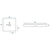 Πέτρινος δίσκος ντουζιέρας Rea Stone 90 x 90