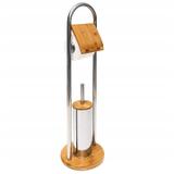 Bambusový stojan na toaletný papier a štetku 390228 BAMBOO